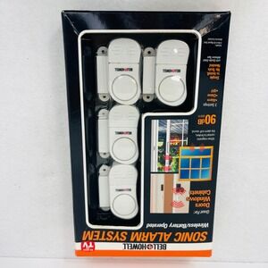 Bell Howell Sonic Alarm System 4 Pack Wireless Door Window 90dB Magnetic Sensor